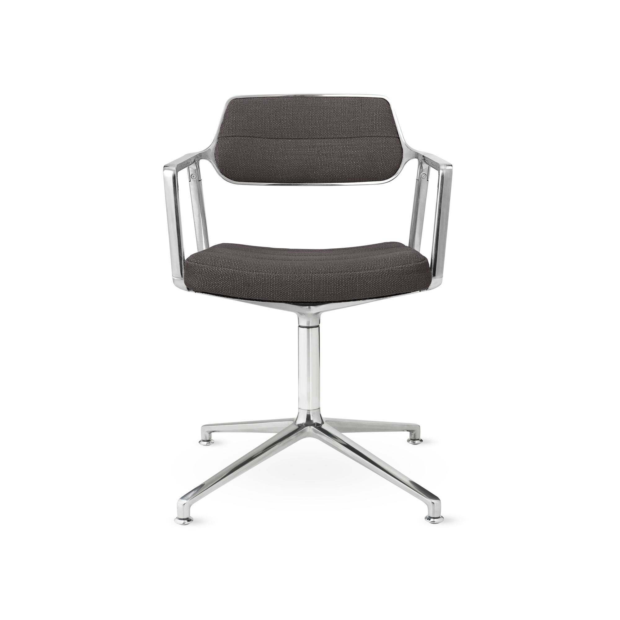 Fauteuil Pivotant 453 Édition Spéciale avec Patins de Sol, Coloris Tide/Marron Foncé
