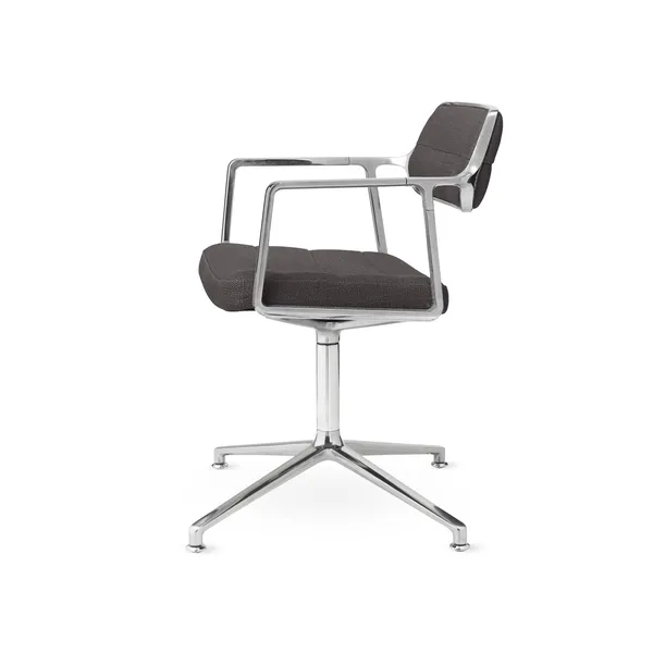 453 Drehstuhl Special Edition mit Bodengleitern, Farbe: Tide/Dunkelbraun