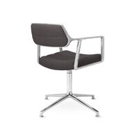 453 Drehstuhl Special Edition mit Bodengleitern, Farbe: Tide/Dunkelbraun
