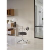 453 Drehstuhl Special Edition mit Bodengleitern, Farbe: Tide/Dunkelbraun