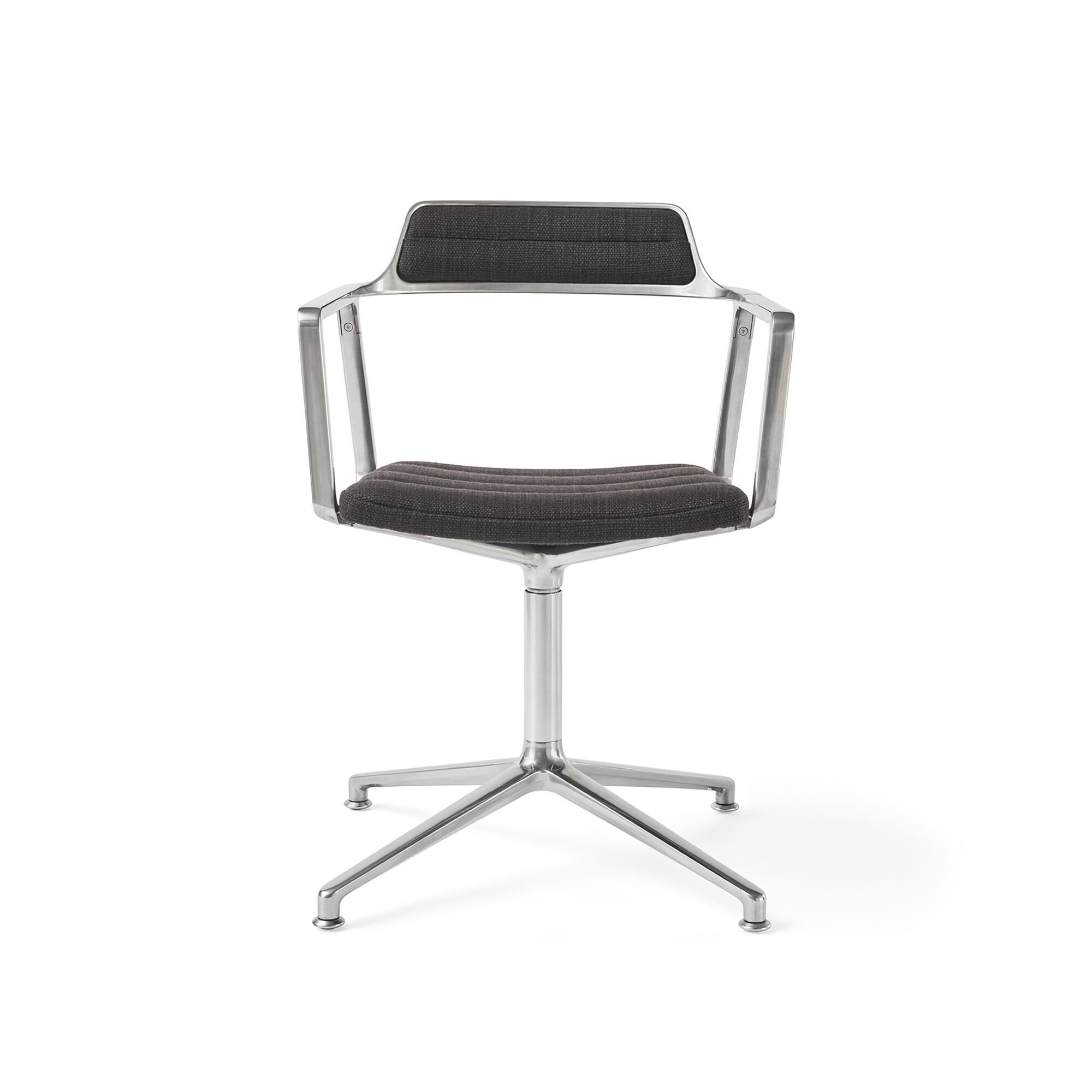 Fauteuil Pivotant 452 Édition Spéciale avec Patins de Sol, Coloris Tide/Marron Foncé