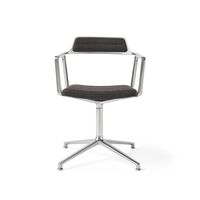 452 Drehstuhl Special Edition mit Bodengleitern, Farbe: Tide/Dunkelbraun