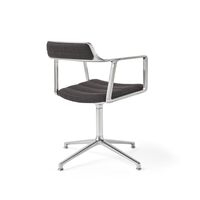 452 Drehstuhl Special Edition mit Bodengleitern, Farbe: Tide/Dunkelbraun