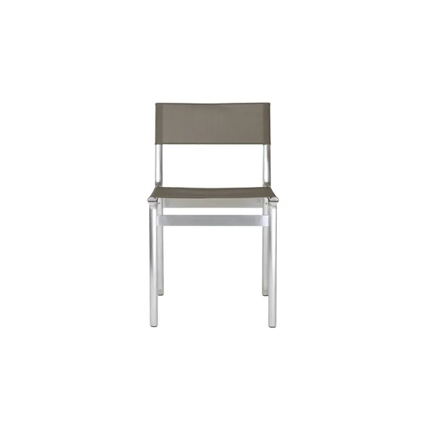Union Eetkamerstoel Aluminum/Taupe Mesh