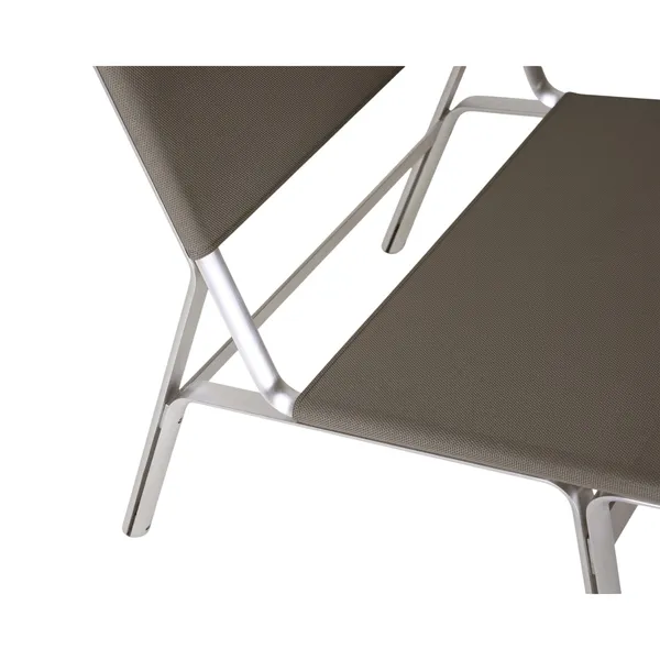 Union Easy Lepotuoli Aluminum/Taupe Mesh