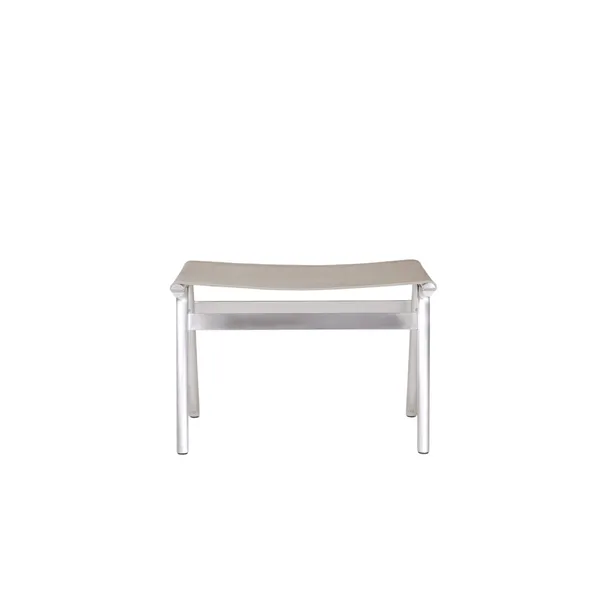 Union Hocker Aluminum/Sandstone Linen