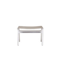 Union Hocker Aluminum/Sandstone Linen