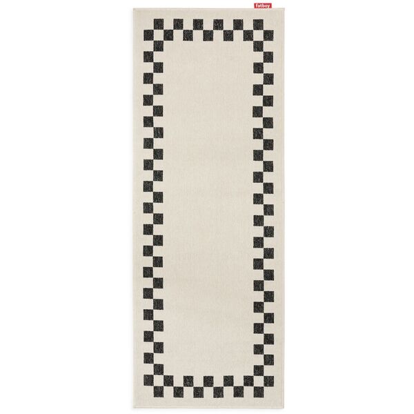Carpretty Catwalk Check Teppich 80x200 cm Anthrazit/ Creme