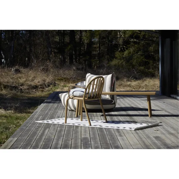Alfombra Carpretty Catwalk Check de 80x200 Cm, Color Antracita/ Crema.