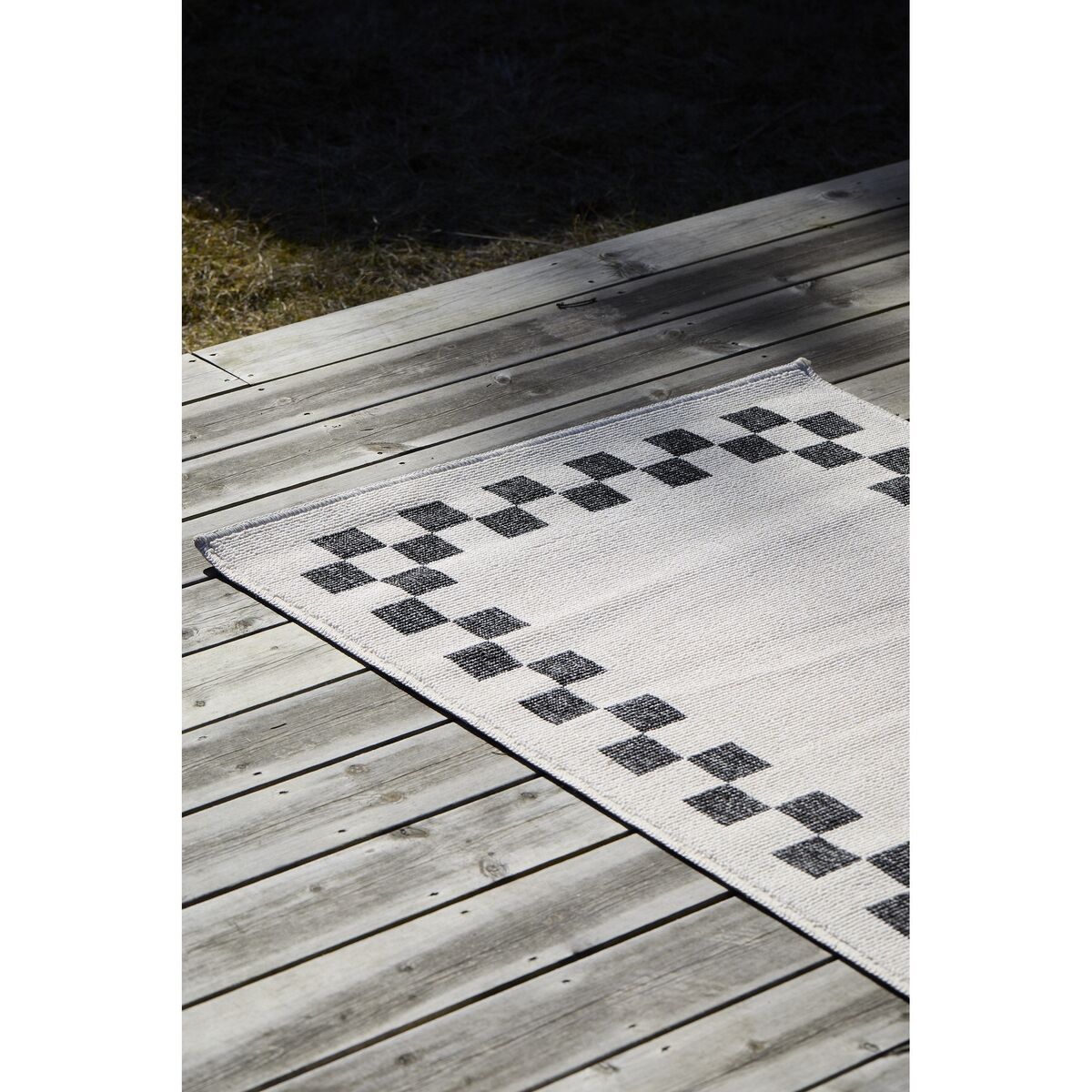Carpretty Catwalk Check Carpet 80x200 cm Anthracite/ Cream