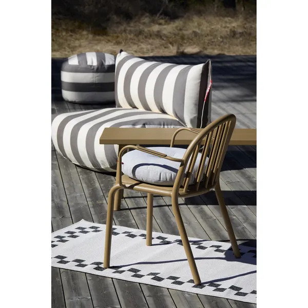 Alfombra Carpretty Catwalk Check de 80x200 Cm, Color Antracita/ Crema.