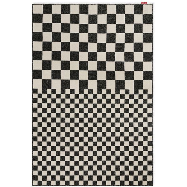 Carpretty Petit Square Affair Vloerkleed 160x230 cm Antraciet/ Crème