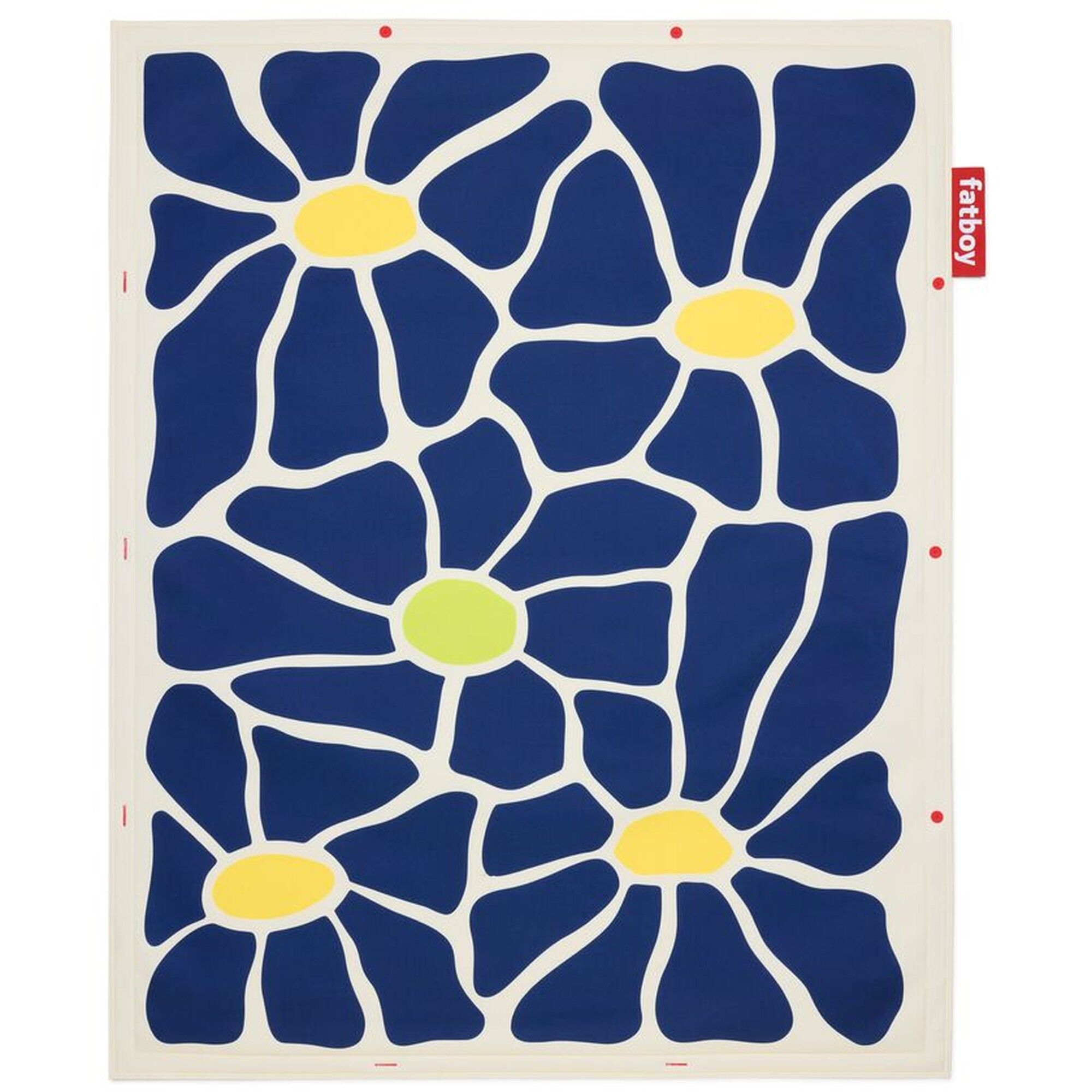 Flying Carpet Teppe 140x180 cm Marineblå/ Krem