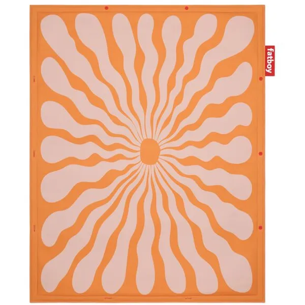 Fliegender Teppich 140x180 cm Blumenmuster Orange/ Rosa