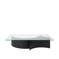 Curated Coffee Table Black Powder Coated Steel/Glass