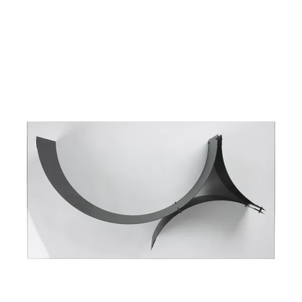 Curated Coffee Table Black Powder Coated Steel/Glass