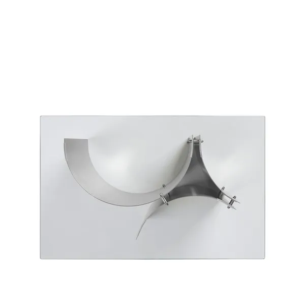 Curated Side Table Brushed Stainless Steel/ Glass