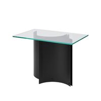 Curated Side Table Black Powder Coated Steel/Glass