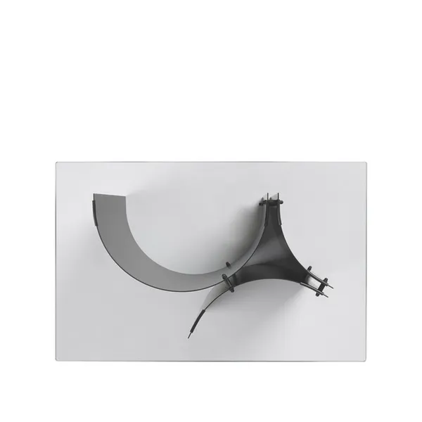 Curated Side Table Black Powder Coated Steel/Glass