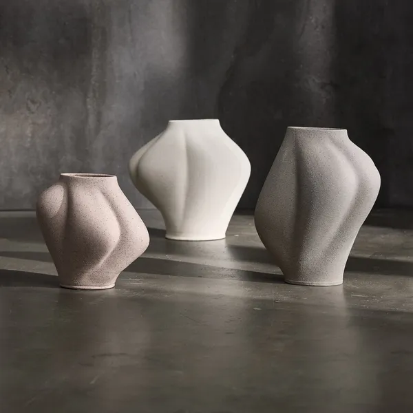 SALTARE Vase Ø13,8 Helltaupe