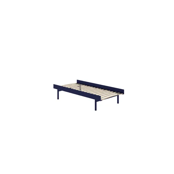 Bed Bed Frame 90 cm With High Legs Cobalt Blue