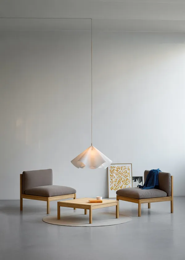 Modular Armchair Oak/Re-Wool 648