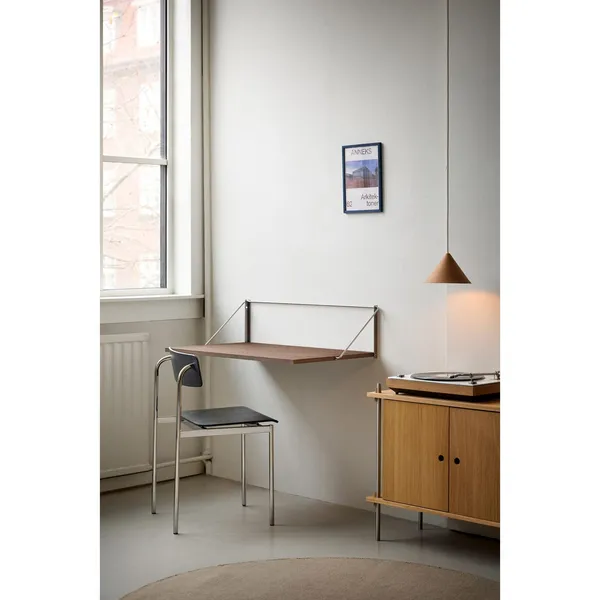 Offset Dining Chair Chrome/ Oiled Oak