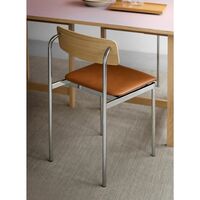 Offset Dining Chair Chrome/ Oiled Oak