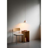 Offset Dining Chair Upholstered Chrome/ Oiled Oak/Black