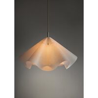Sinuate Pendant Large White/ Brass