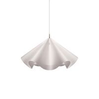 Sinuate Pendant Large White/Stainless Steel