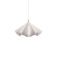 Sinuate Pendant Medium White/ Brass