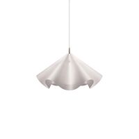 Sinuate Pendant Medium White/Stainless Steel