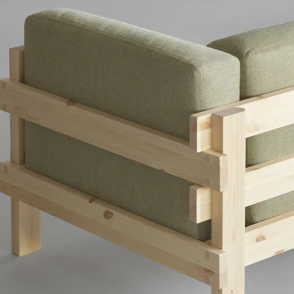 Kube 3-Seater Sofa Pine/Remix 356