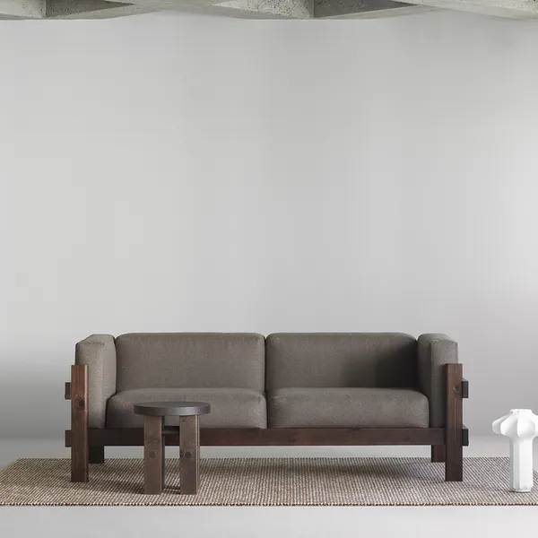 Kube 3-seters Sofa mørkebrun/Remix 143