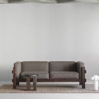 Kube 3-seters Sofa mørkebrun/Remix 143