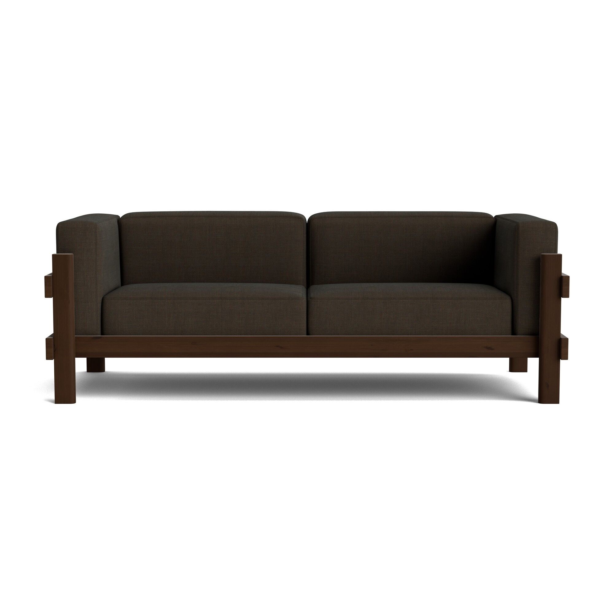 Kube 3-Seater Sofa Mrkebrun/Remix 356