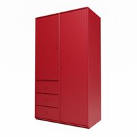 Selection Attire III Wardrobe With Plinth 165-Beetroot