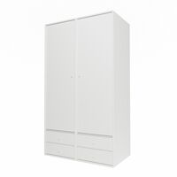 Selection Kledingkast III met Kledingrek 01-Wit