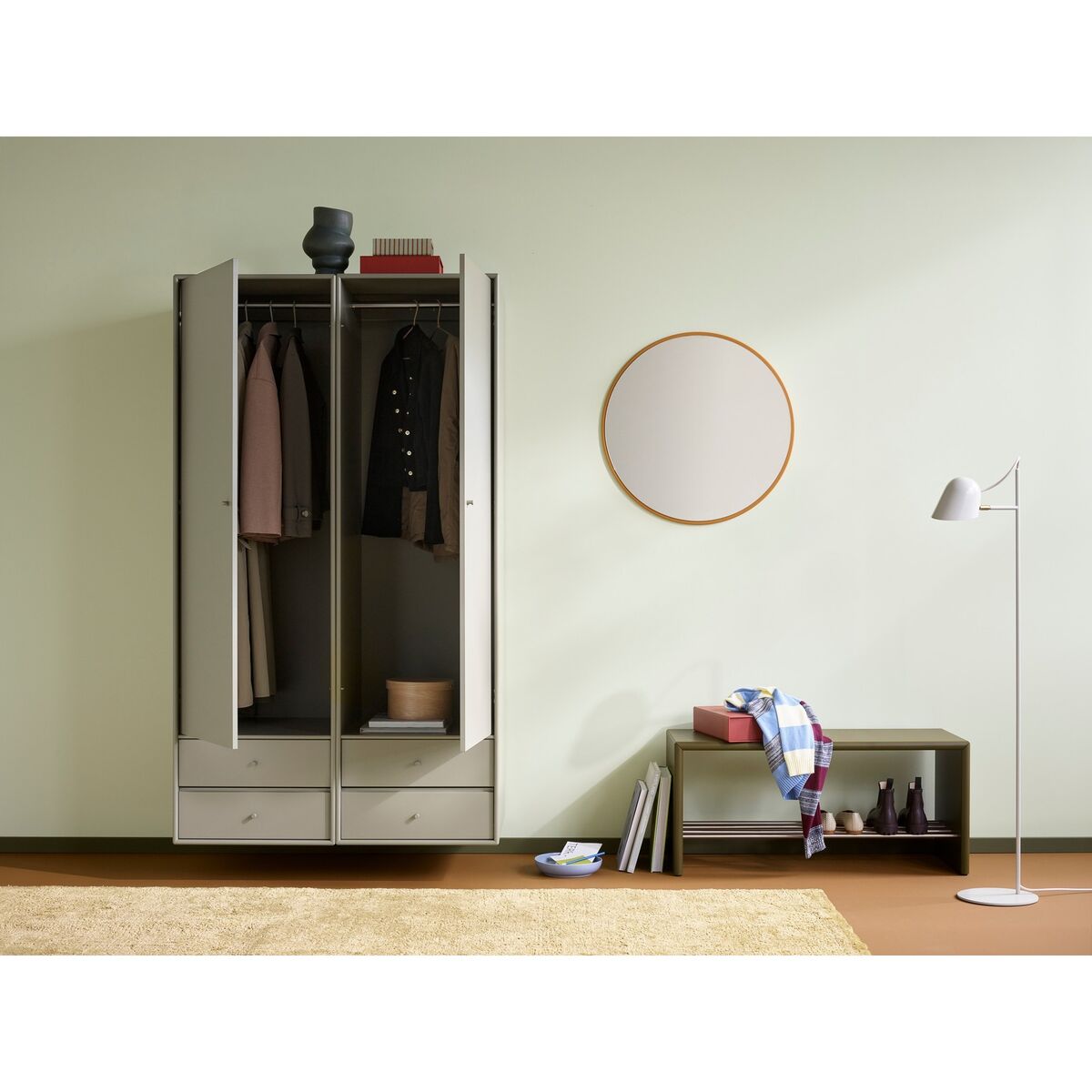 Selection Kleiderschrank III mit Kleiderstange 168-Clay