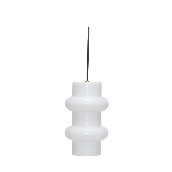 Pendolo Doppio Lampadario Bianco Lucido