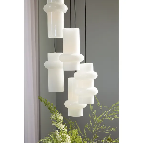 Pilule Double Pendant Shiny White
