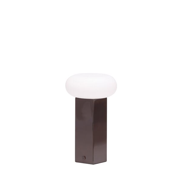 Niedrige Tragbare Lampe Braun