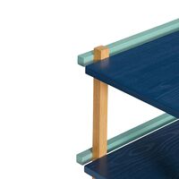 Crayon Rolling Table Dark Blue/ Green/Natural