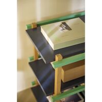 Crayon Rolling Table Dark Blue/ Green/Natural