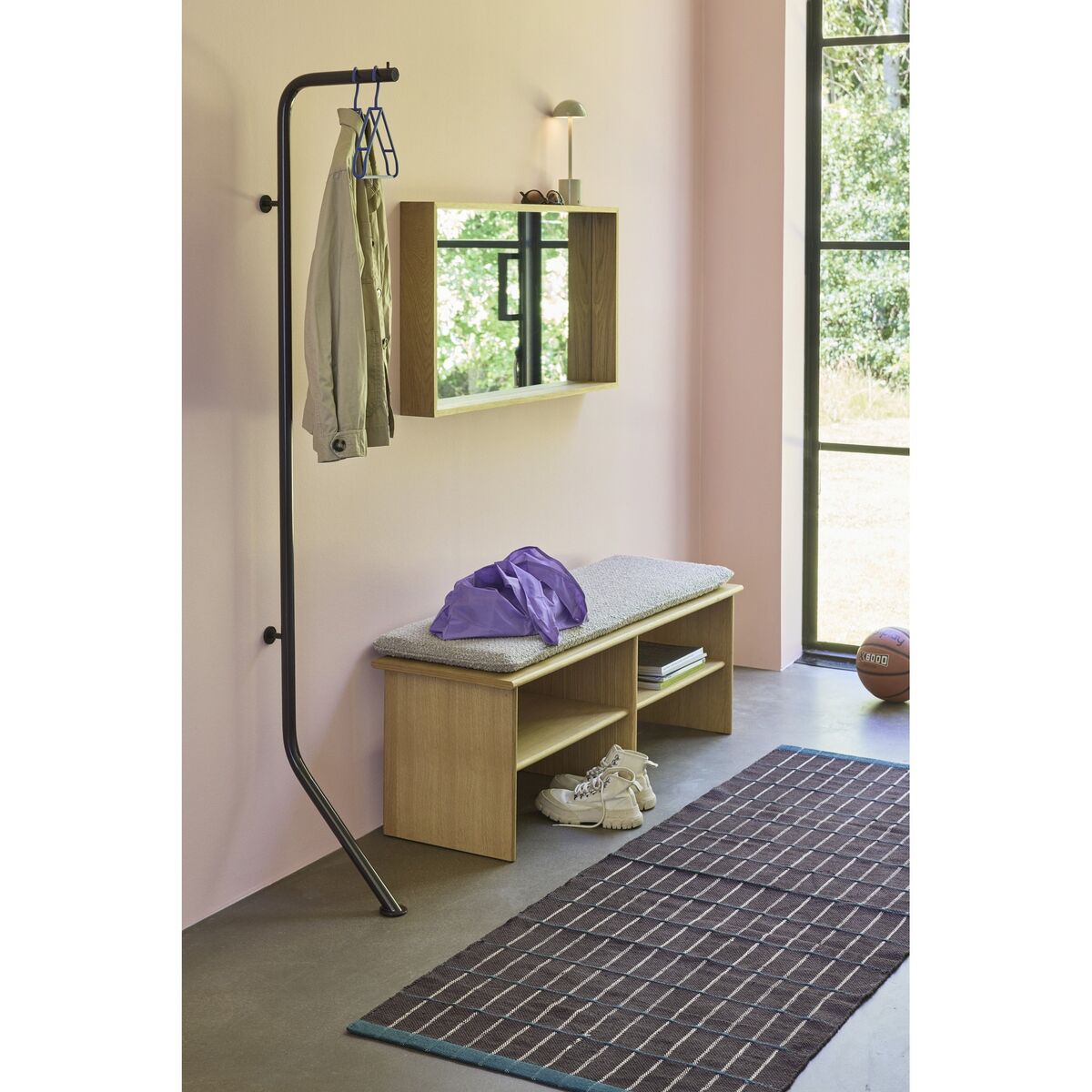 Layer Bench Light Gray/Natural