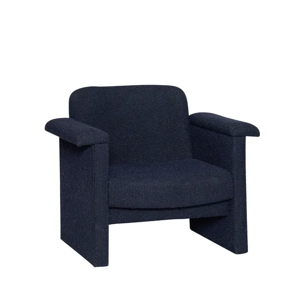 Softy Armchair With Pouf Dark Blue