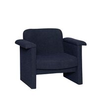 Softy Armchair With Pouf Dark Blue