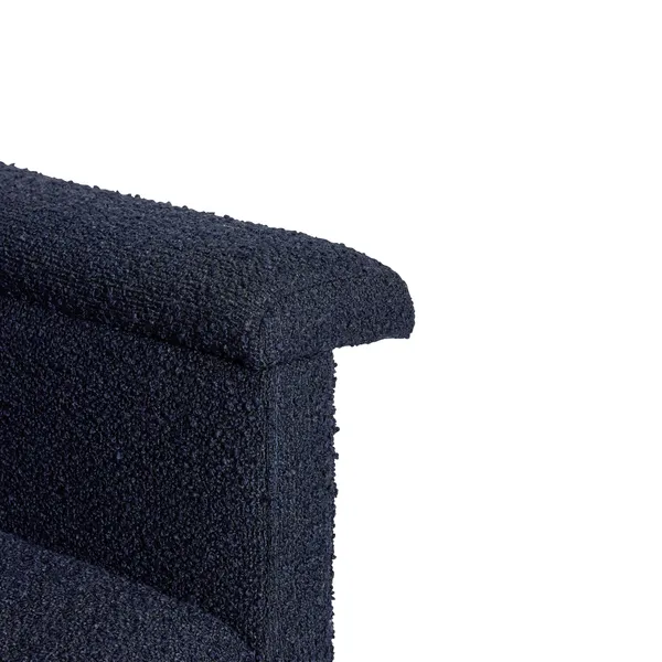 Softy Armchair With Pouf Dark Blue