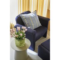 Softy Armchair With Pouf Dark Blue